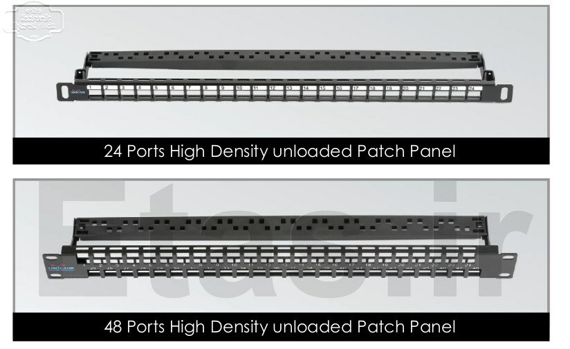 پچ پنل یونیکام Unicom High Density Patch Panel Compatible with all category 5e, 6 and 6A, UC-PNL-H